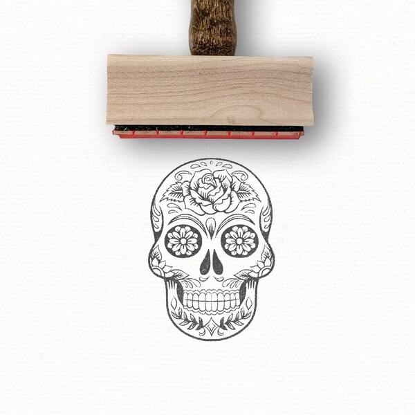 Skull Rubber Stamp - Etsy