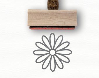 Retro Daisy Stamp | Daisy Wedding Flower Stamp | Teacher Stamp | Planner Stamps | Gift for Her | Fabric Printing | Scrapbooking Rubber Stamp