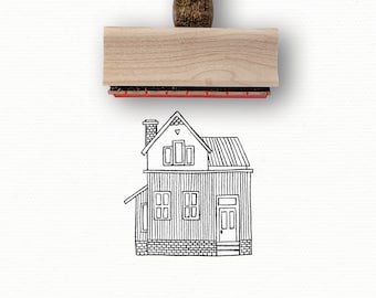 Home Stamp, a Hand-Drawn House Stamp for your DIY Craft and Packaging designed by Modern Maker Stamps | 0105