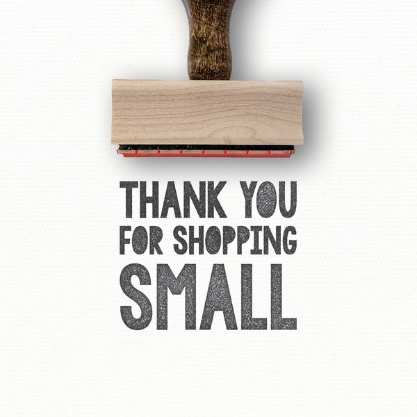 Thank You for Shopping Small Stamp | Thank You So Much Thanks Rubber Stamp | Small Business Custom Packaging Stamp | Shop Small Business