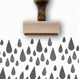 Rubber Stamp A Little Fall of Rain Teacher Stamp Weather Rainy Day Tear Drops Stamp Etsy Packaging Stamp Rain Stamp Weather Stamps image 1