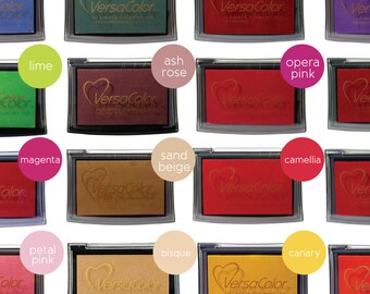 VersaColor Pigment Ink Pad | Choose Your Color(s) | Versa Color archival and acid free | Vibrant Color Inks for Your Creatiate Rubber Stamps