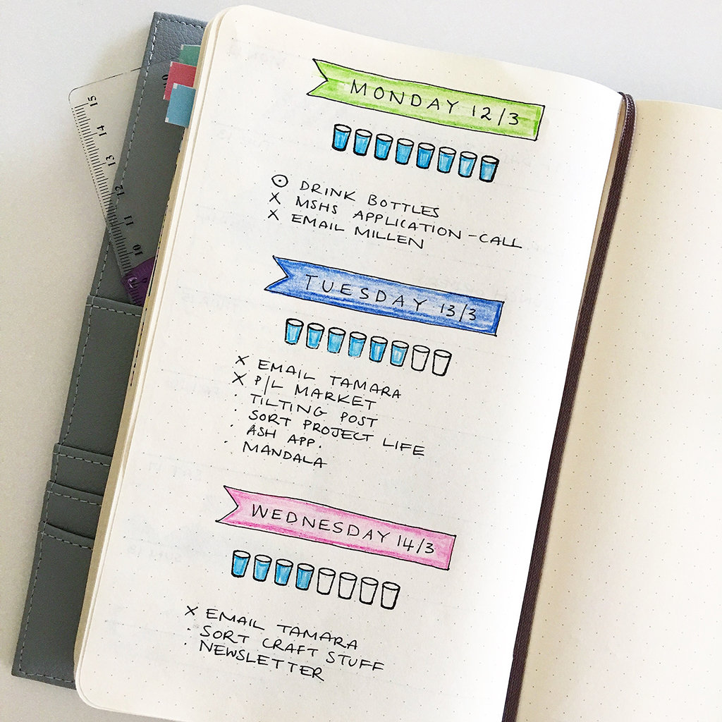 Water Habit Tracker Stamp Bullet Journal Stamp Planner Stamps
