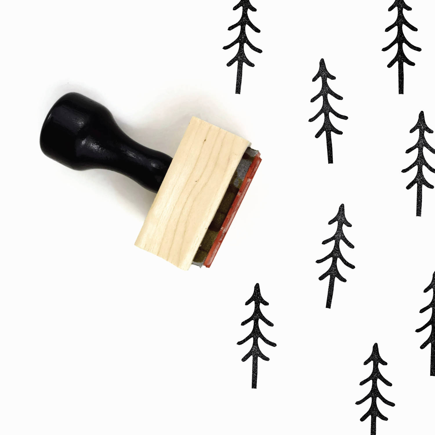 Minimal Tree Stamp Pine Tree Stamp Holiday Stamps | Etsy
