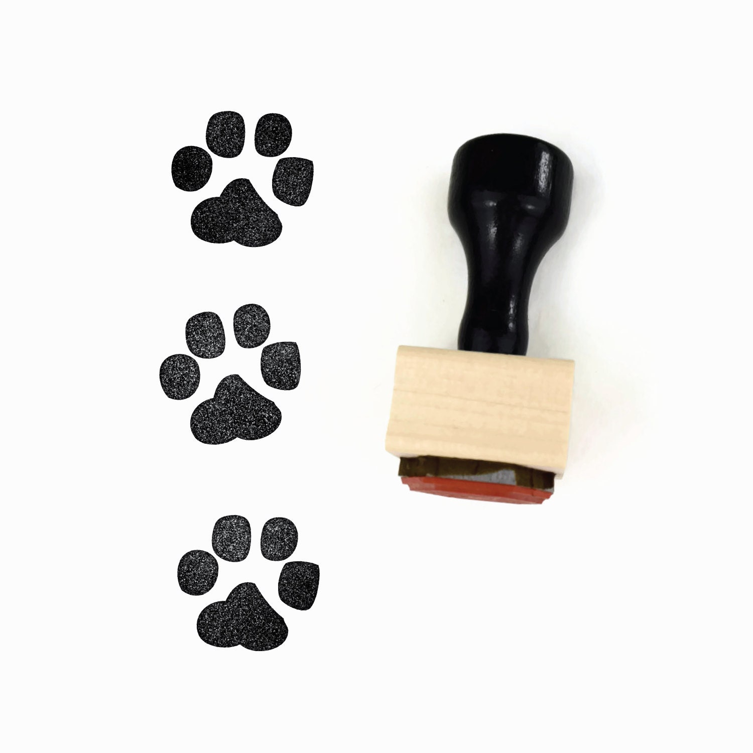 Cat / Dog Paw Print Stamp | Cat Lady, Dog Lady Rubber Stamp by
