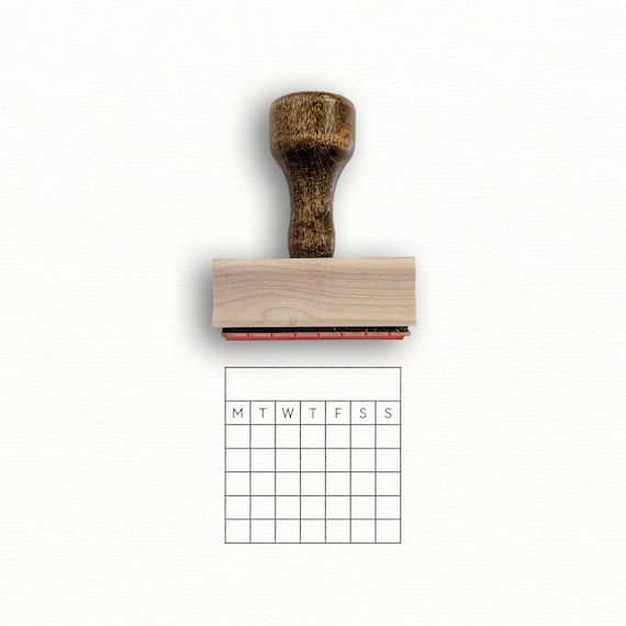 Monthly Habit Tracker Stamp: Perpetual Calendar Planner Stamp
