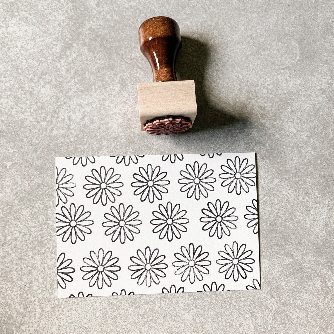 Retro Daisy Stamp Daisy Wedding Flower Stamp Teacher Stamp Etsy