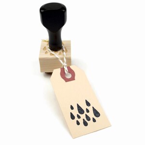 Rubber Stamp A Little Fall of Rain Teacher Stamp Weather Rainy Day Tear Drops Stamp Etsy Packaging Stamp Rain Stamp Weather Stamps image 4