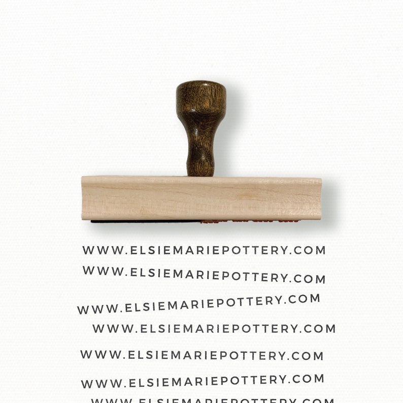 Custom URL Stamp Simple Web Address Website Stamp Shipping Custom Stamp Small to Large XL Custom Packaging Stamp Folksy image 1