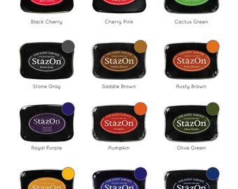 StazOn Ink Pad, Choose Your Color(s), Quick Drying Solvent Ink, Archival  and Acid Free