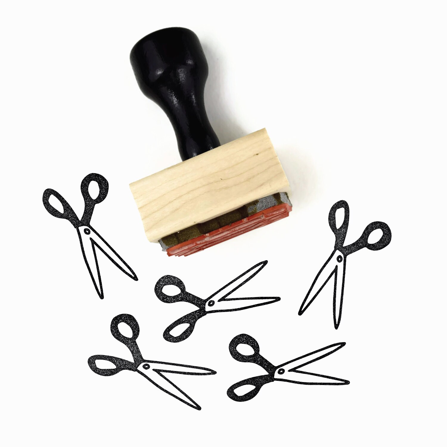 Rubber Stamp Craft Scissors DIY Packaging Tag Craft Art Show Etsy