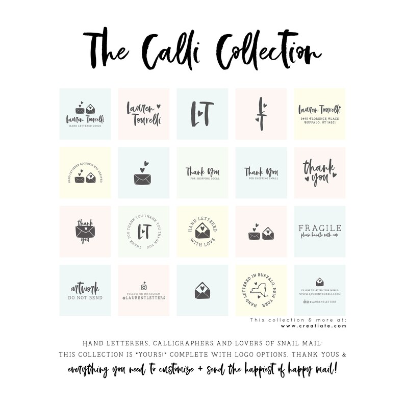 Shop Local Thank You For Shopping Local Stamp Wood Mounted Rubber Stamp for Small Business Packaging by Creatiate The Calli Collection
