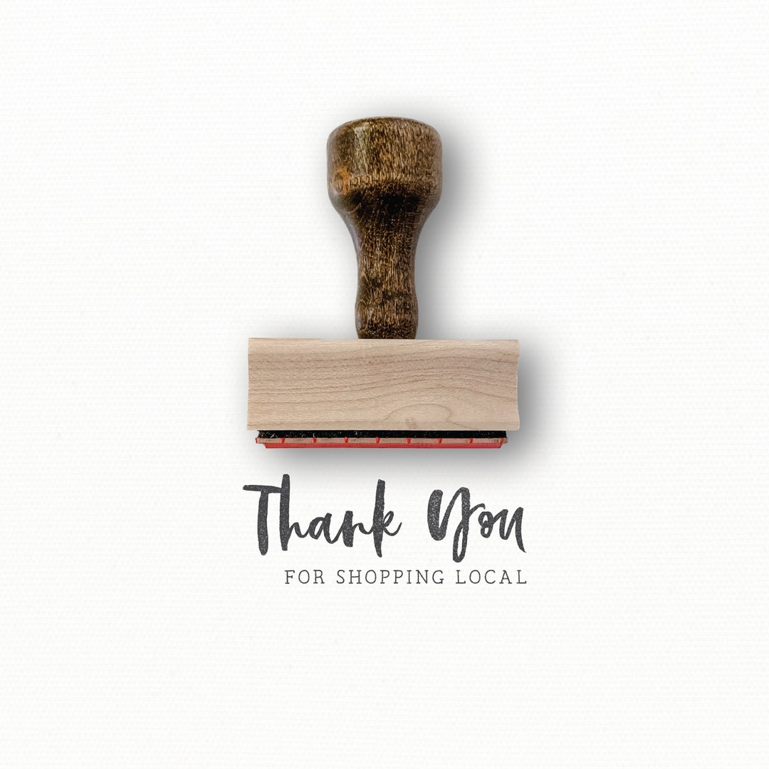 Thank You for Shopping Local Stamp Thank You so Much - Etsy