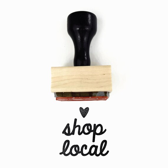 Rubber Stamp Shop Local Wood Mounted Rubber Stamp For the Etsy