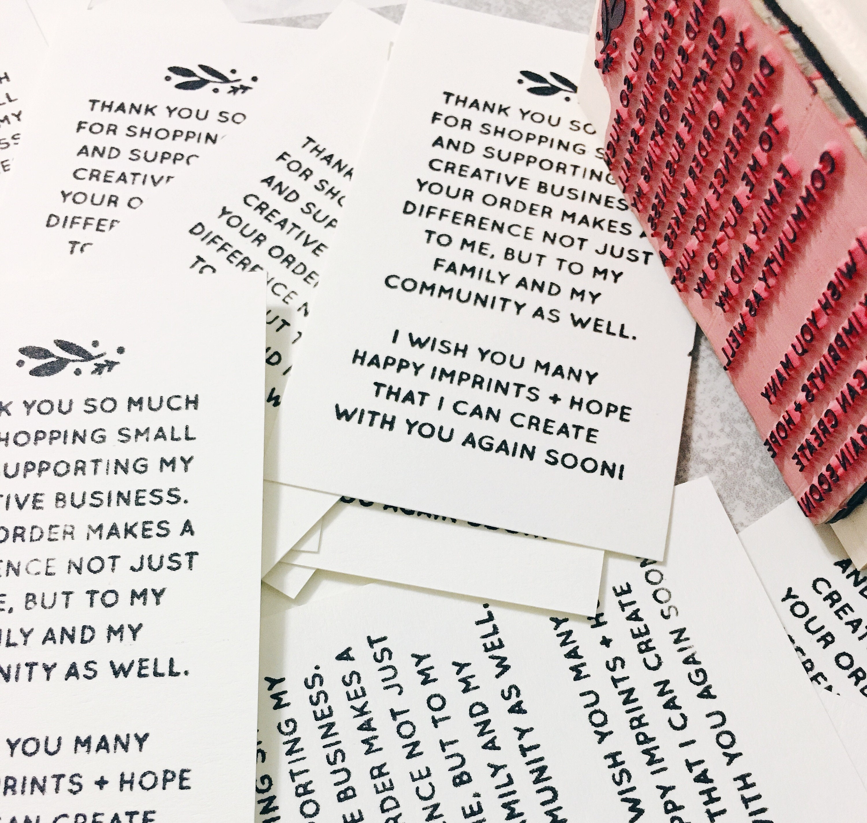 Thank You Stamp | Small Business Card Stamp | Creativepreneur