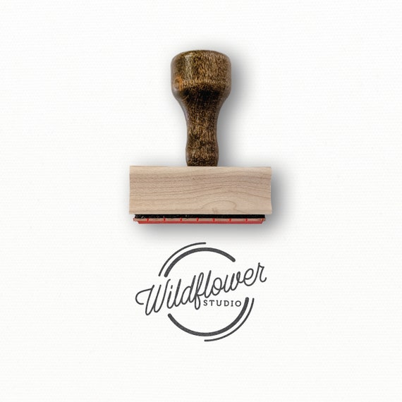 Custom Stamp Modern Logo Wildflower Logo Design Branding Packaging