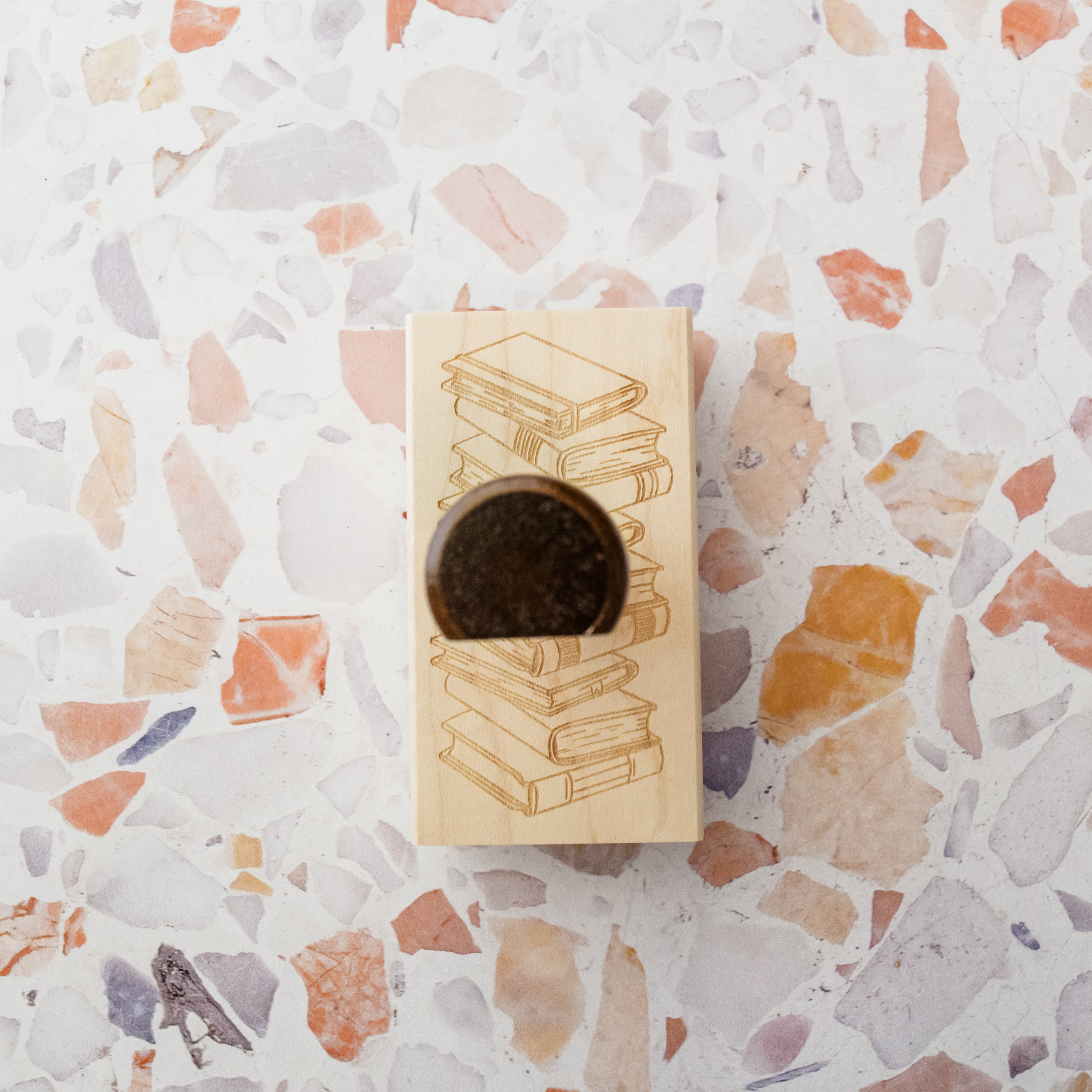 Book Stack Stamp, a Rubber Stamp for your Bookish Reading Journal ...