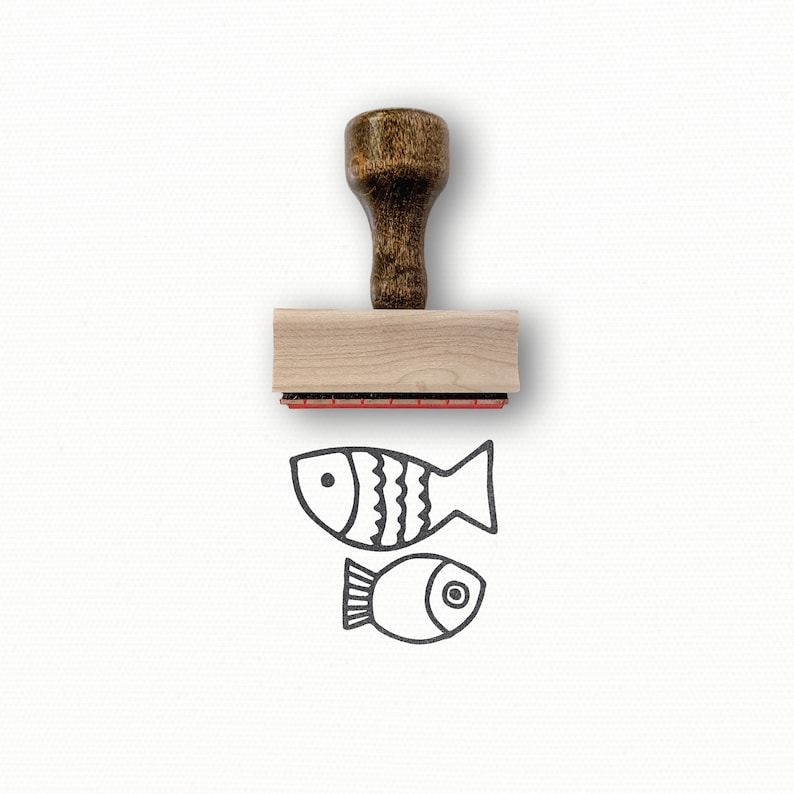 Stamping Scrapbooking Stationary Stationery Snail Mail Stamp Pattern Fish Stamp Fish Rubber Stamp Wood Rubber Stamp Teacher Stamps