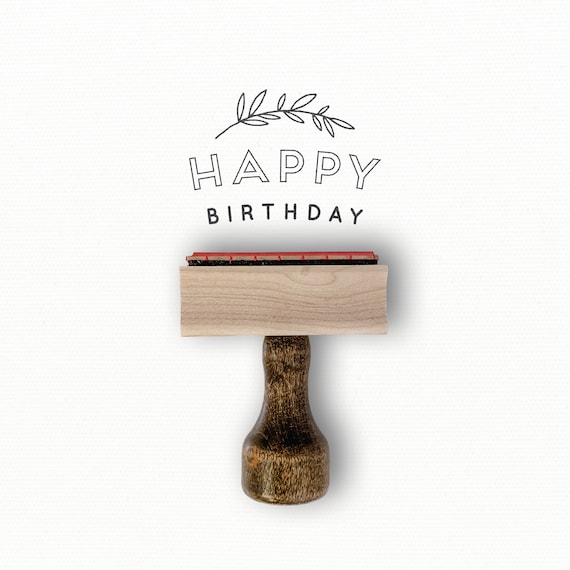 Happy Birthday Stamp Birthday Cards Happy Birthday Rubber Stamp