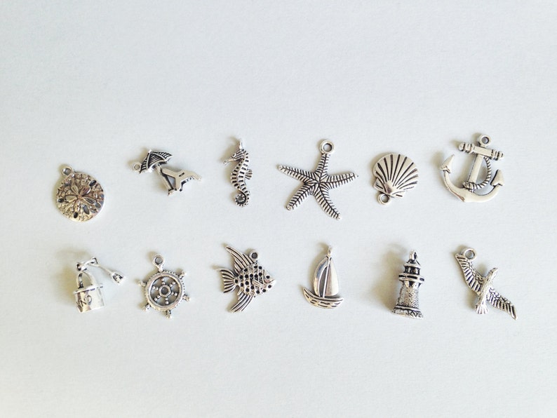 Palm City Products 10 Piece World Travel Themed Wine Charm Set - Traveler Stemmed Wine Glass Charms