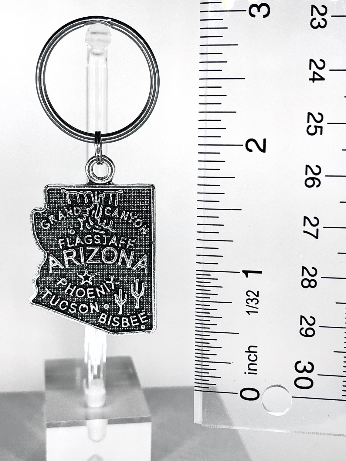 Arizona Keychain. Large Sized Arizona Charm. Phoenix, Tucson ...