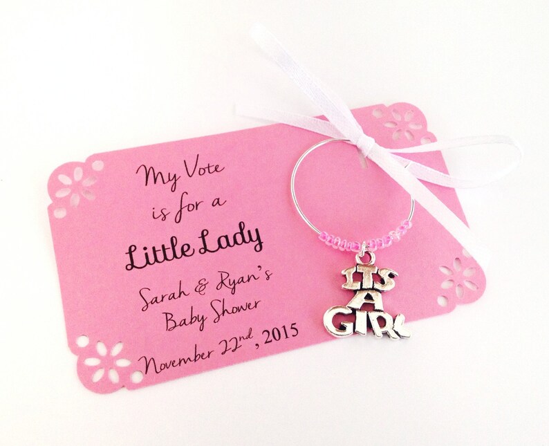 1 to 50 Gender Reveal Baby Shower wine charm favors. Baby Etsy