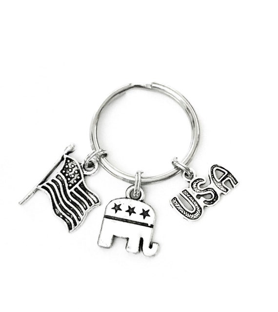 Republican Elephant Charm Sterling Silver - Made in the USA Republican Elephant Charm Sterling Silver - Made in the USA
