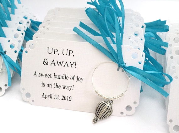 Oh The Places You Ll Go Baby Shower Themed Wine Charm Etsy