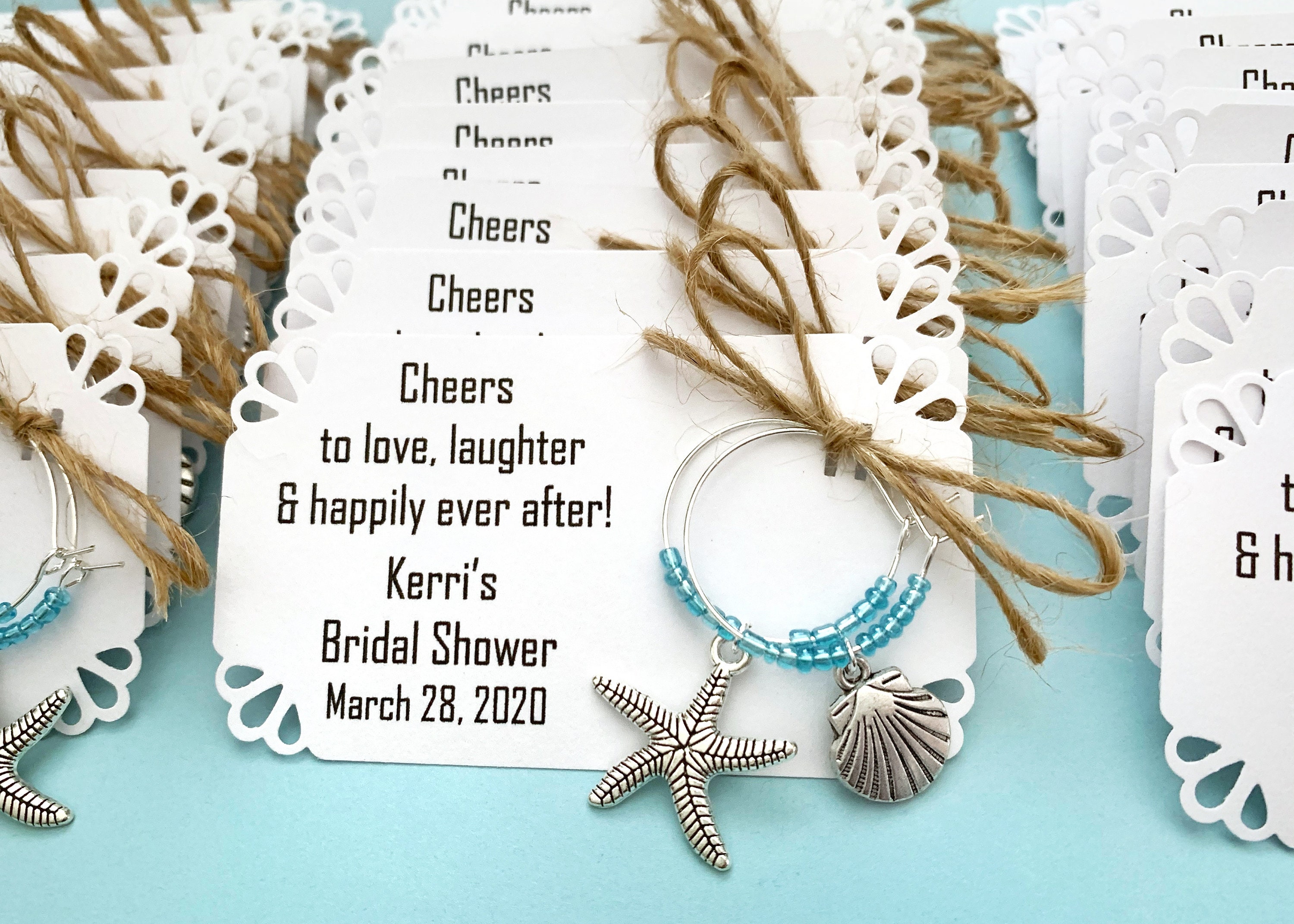 Beach Theme Wine Charm Favors for Bridal Shower or Wedding Favors: 2 Charm  Set. Beach Bridal Shower Favors. 1 to 50 Favors Listing. - Etsy, image size:3000x2143