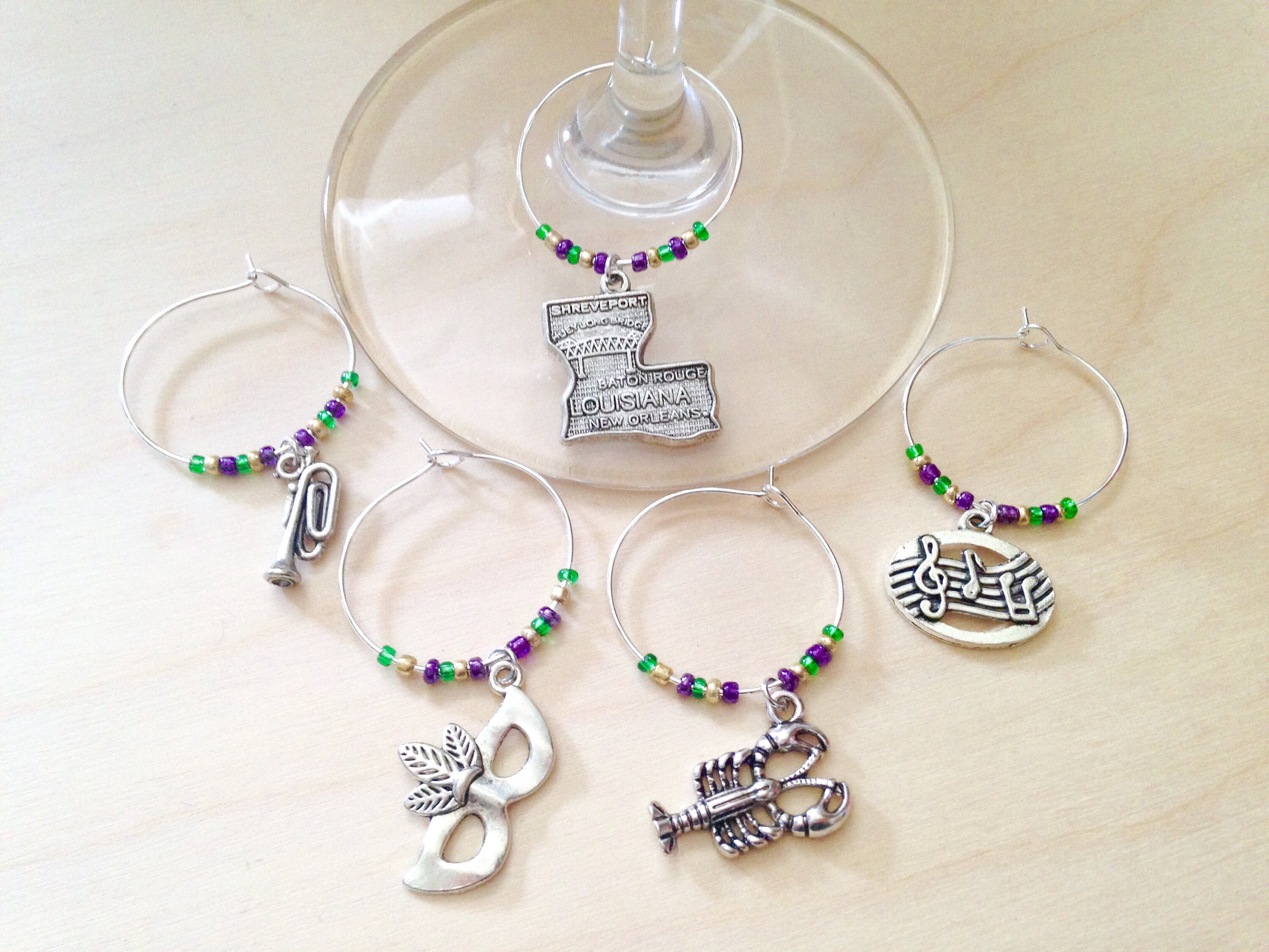 Baiming20pcs Christmas Wine Glass Markers Holiday Drink Marker Charms