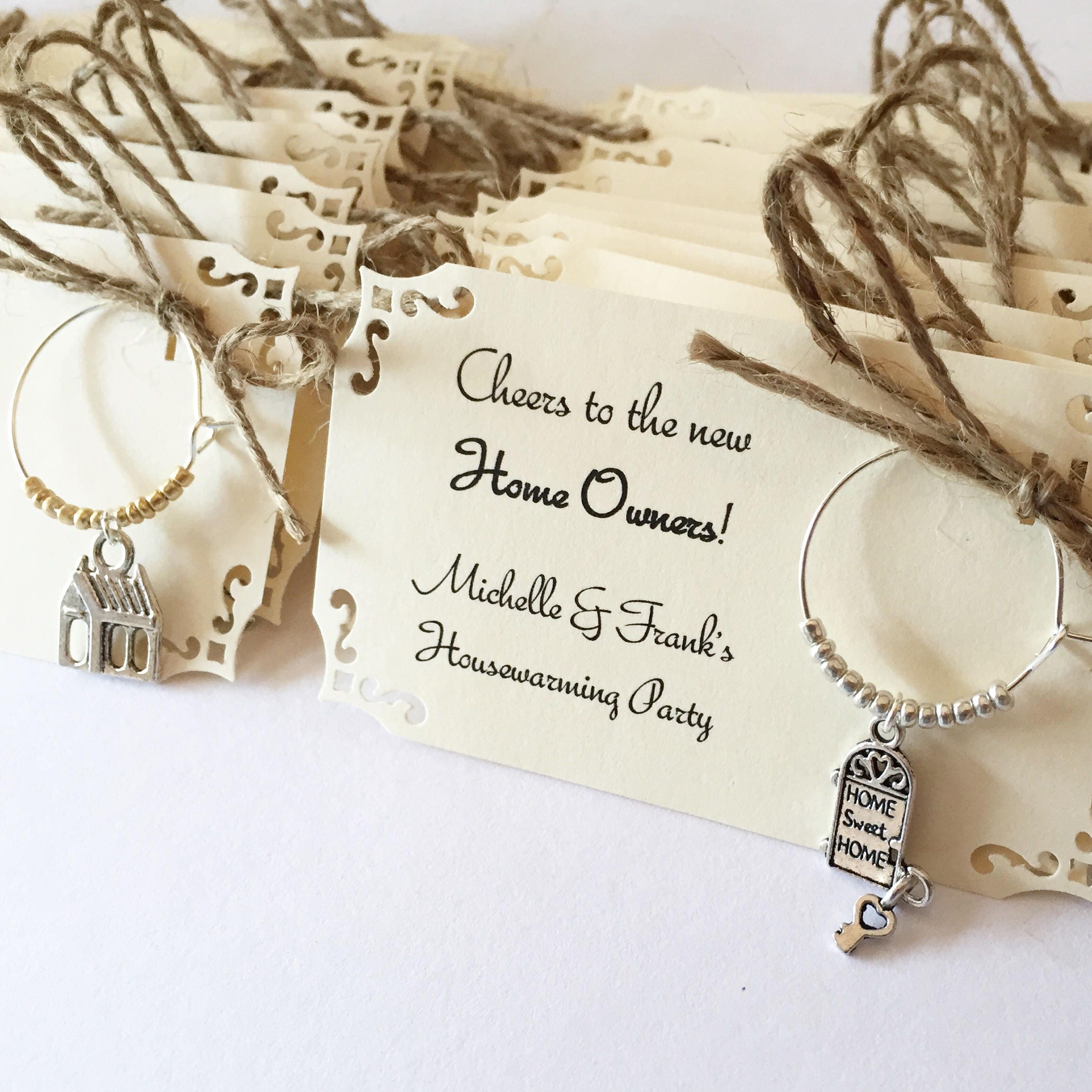 Housewarming Party and New Homeowner Party Favors. Wine Charm Etsy