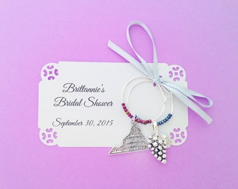 1 to 50 Virginia wine charm favors: Perfect party decor for a Virginia Destination wedding favor and Bridal Shower Favor. 2-charm favors.