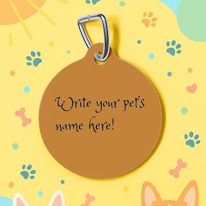Custom Pet Tag, Personalized Pet ID Tag, Dog Name Tag, Cat Name Tag, Cute Pet Accessory