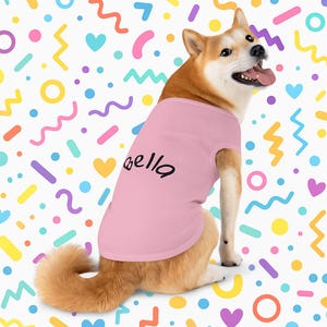 Personalized Pet Tank Top for Dogs, Custom Dog Apparel, Cute Pet Clothing, Soft Dog Shirt, Pet Gift for Dog Lovers