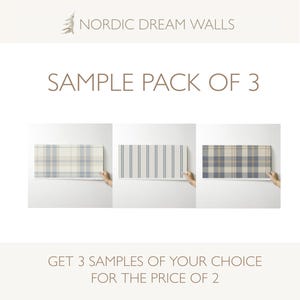 NORDICDREAMWALLS - Wallpaper 3 Samples Pack - Peel and Stick - Pre-Pasted- Non-Pasted or Grasscloth - Just test it out!