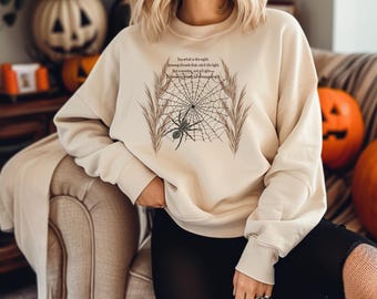Felpa Boho Spider Web Gentle Weaver Poem, comoda felpa autunnale Gildan 18000