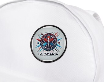 Paramedic Iron-On Patch, EMT First Responder Badge
