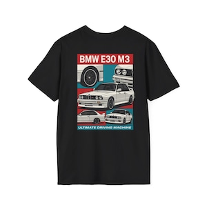Vintage BMW E30, Best Seller M3 T-Shirt, Car Lover Gift, Automotive Apparel, Retro Graphic Tee, Birthday Present, Graphic Tee