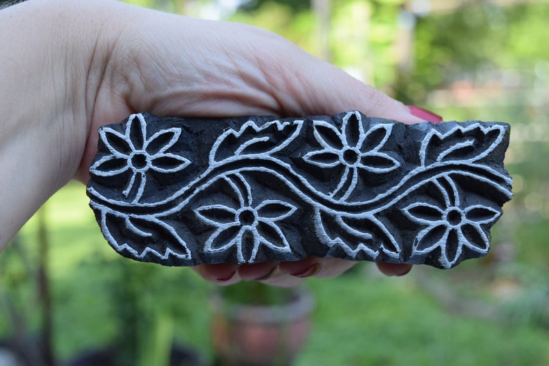 Flower Stamp,Sari Stamp,Texture Textile Stamp,Antique Printing,Block Print,Wooden Stamp,Fabric Stamp Batik stamp,Batik Stamp