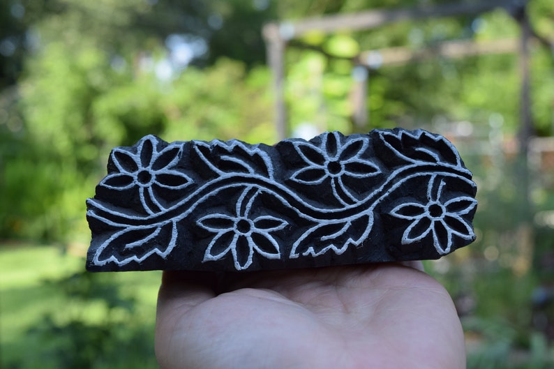 Flower Stamp,Sari Stamp,Texture Textile Stamp,Antique Printing,Block Print,Wooden Stamp,Fabric Stamp Batik stamp,Batik Stamp