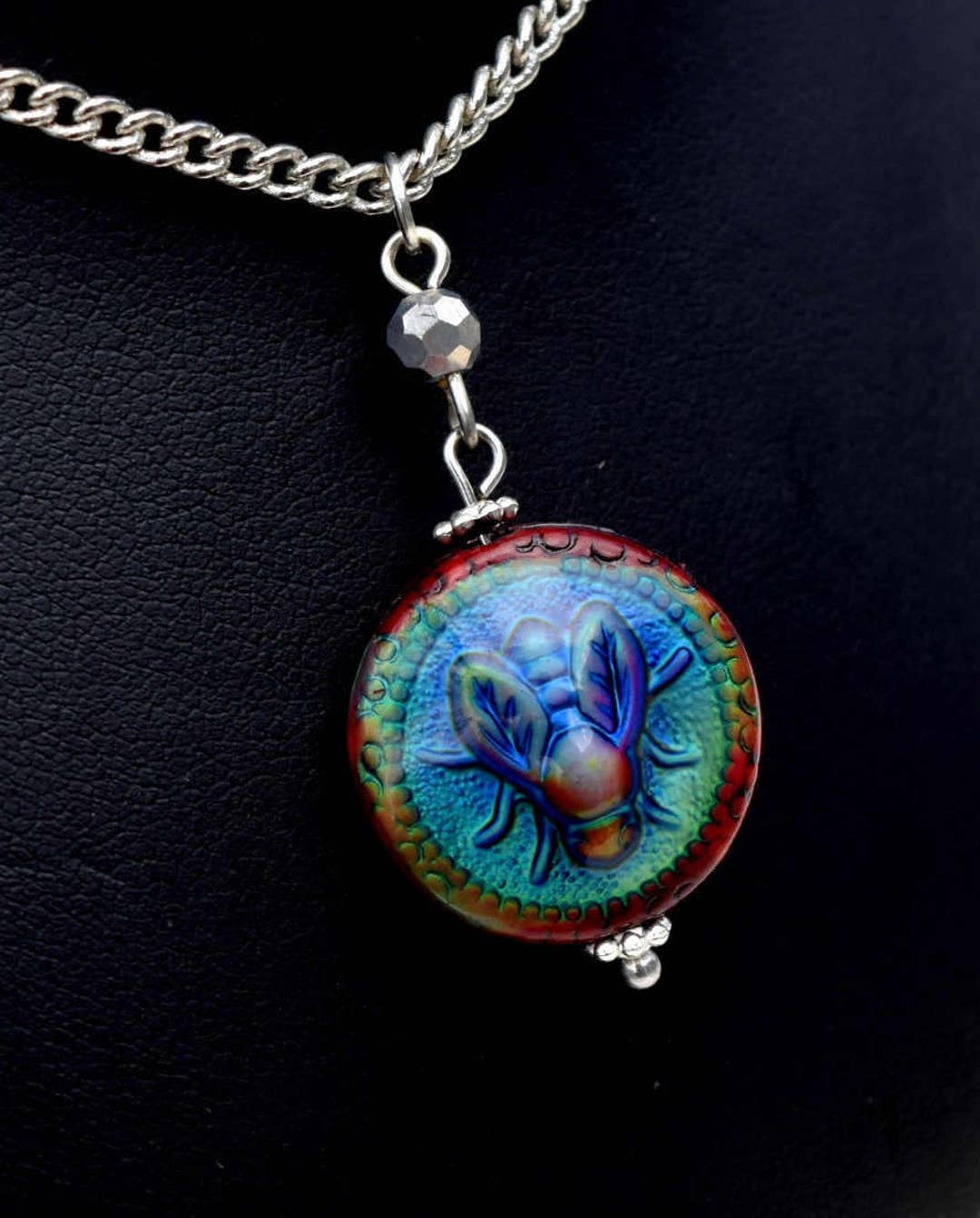 Mood Necklace Color Changing Necklace Mood Bead Mood Ring Etsy