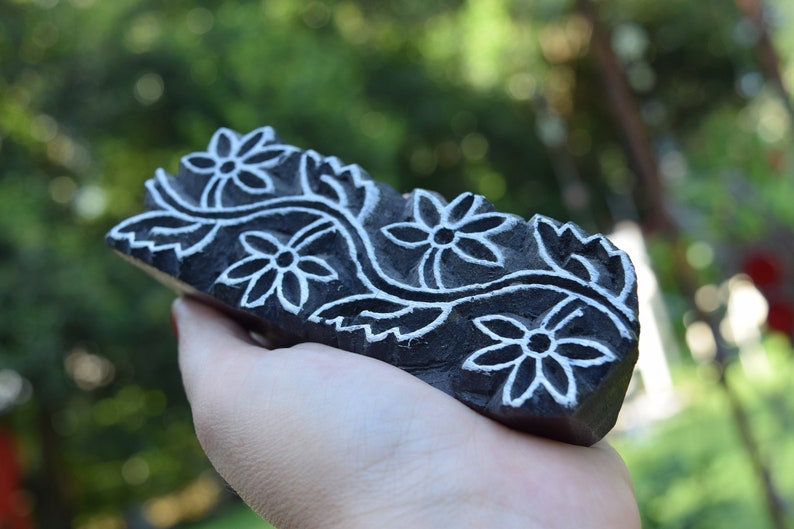 Flower Stamp,Sari Stamp,Texture Textile Stamp,Antique Printing,Block Print,Wooden Stamp,Fabric Stamp Batik stamp,Batik Stamp