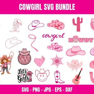 Disco Cowgirl SVG Bundle: Western Graphics (Digital Download)
