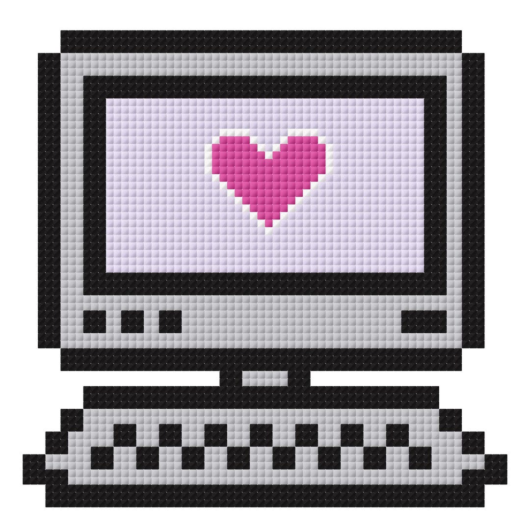 Heart Computer Cross Stitch Pattern - Etsy Canada
