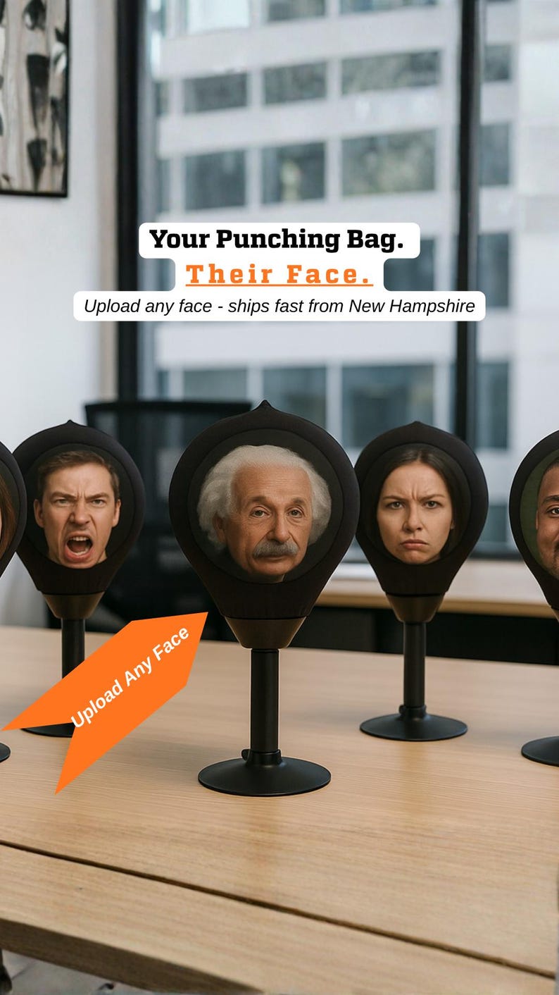 Custom Face Punching Bag - Upload Any Photo, Personalized Stress Relief ...