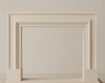 Handcarved Limestone Fireplace Mantel: French Style Stone Surround