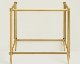 Custom 316 Stainless Steel Sink Leg Set: Brushed Gold Brass Finish