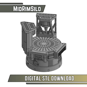 Pieza de terreno de silo de borde medio de Star Wars Shatterpoint / STL digital