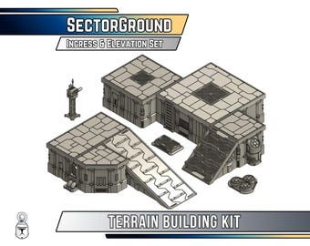 SectorGround: Ingress & Elevation - Kit di costruzione del terreno / StarCraft TMG / Star Wars Shatterpoint / Star Wars Legion
