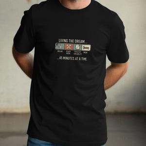 Funny Lorry Driver T-shirt | Hgv Tacho Humour Tee, Living The Dream, Eu Driving Hours Gift, Trucker Dad Joke Shirt, Transport Worker Top